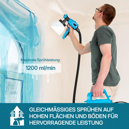 Tilswall 800W Farbsprühsystem, elektrische Lackierpistole mit 3 Düsen