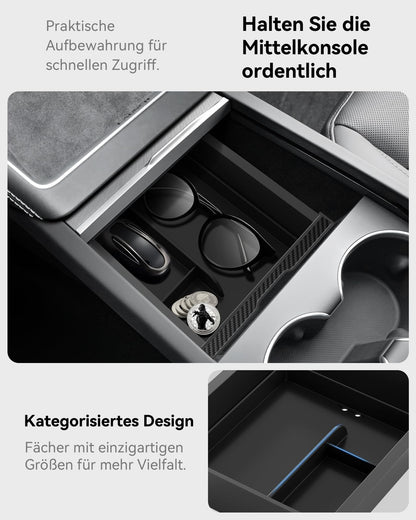 VIHIMAI Mittelkonsole Organizer Set 4-teilig, Tesla Model Y Juniper