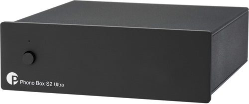 Pro-Ject Phono Box S2 Ultra MM/MC Vorstufe - Schwarz. Verstärkt & entzerrt MM/MC-Plattenspielersignale für Line-Eingänge.