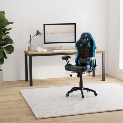 ELITE Pulse Gaming Stuhl Kinder Kunstleder Schwarz/Blau