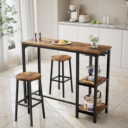 Bealife Bartisch mit Barhocker-Set 2 Pers. – Retro