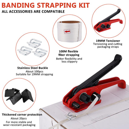 BAOSHISHAN Manuelles Umreifungsgerät Set 13-19mm – Komplettset