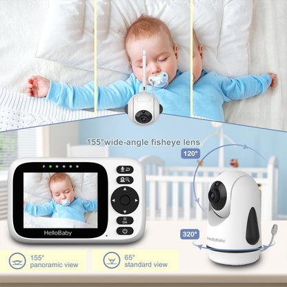HelloBaby Babyphone mit Kamera 3.2'' IPS – Kein WiFi