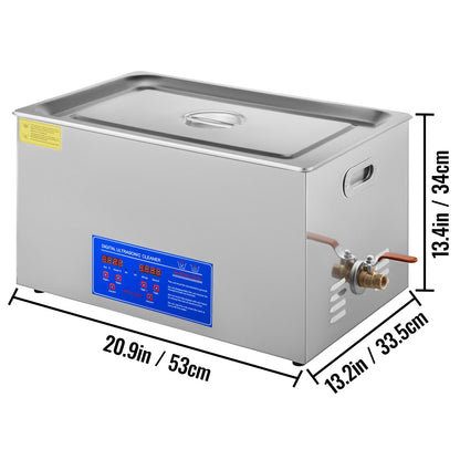 VEVOR 30L 100A Ultraschallreinigungsgerät 600W - Edelstahl