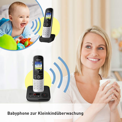Panasonic KX-TGH722GS DECT Telefon Duo - Schwarz