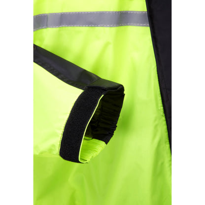 JDC SHIELD Wasserdichte Motorrad Regenkombi - 1-Stück Schwarz Gelb L