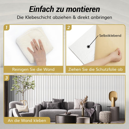 TONOR Akustikpaneele selbstklebend Schalldämmung 8er-Set - Weiss