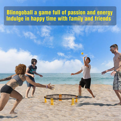 Mookis Blinngoball Roundnet Spiel Set mit 2 Bällen und Ballpumpe