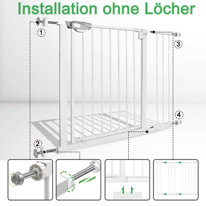 UISEBRT Treppenschutzgitter Türschutzgitter ohne Bohren, 95-105 cm