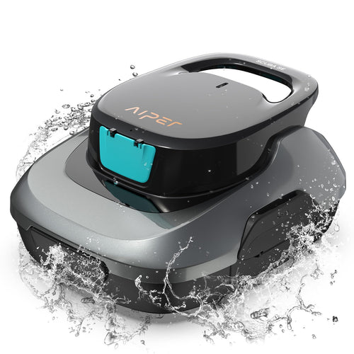 AIPER Scuba SE Poolroboter kabellos, Akku-Poolsauger bis 80 m² – automatische Bodenreinigung von Flachbodenpools