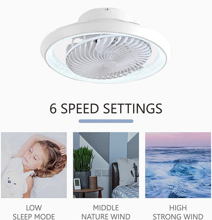 MQW Deckenventilatorleuchte - 360° drehbar LED 72W leise