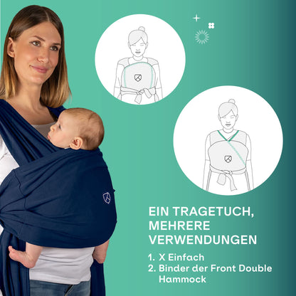 Koala Babycare Babytragetuch – elastisch, einfach anzuziehen (bis 15 kg)