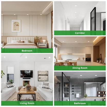 HOMEOW LED Einbaustrahler 20er Set Dimmbar 3-farbig 68mm