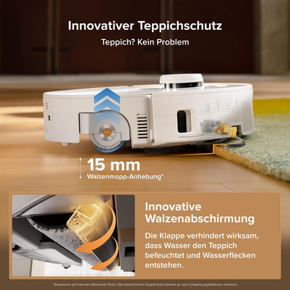 roborock Qrevo Curv 2 Flow Saugroboter mit Wischfunktion, 20.000 Pa