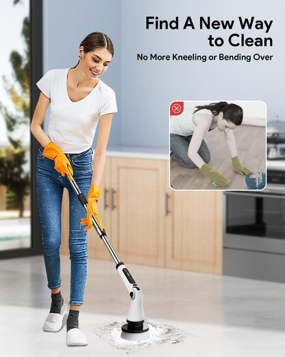 Leebein Spin Scrubber - Elektrische Reinigungsbürste, 8-teilig