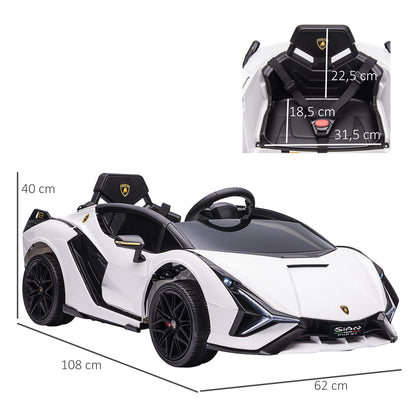 HOMCOM Lamborghini SIAN SUV Kinder Elektroauto Weiss 12V