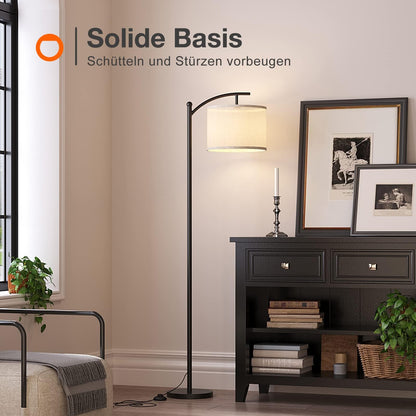 ROTTOGOON LED Stehlampe mit Fussschalter, 3 Farbtemperaturen, schwarz