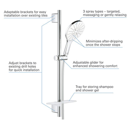 GROHE Vitalio SmartActive 150 Duschset eckig Chrom 26598000