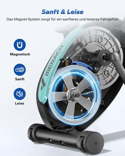 MERACH 4-in-1 Heimtrainer Ergometer – Klappbar, Magnetisch