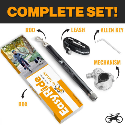 LupoFlex Freihand-Fahrradleine mit Stossdämpfer – Schwarz