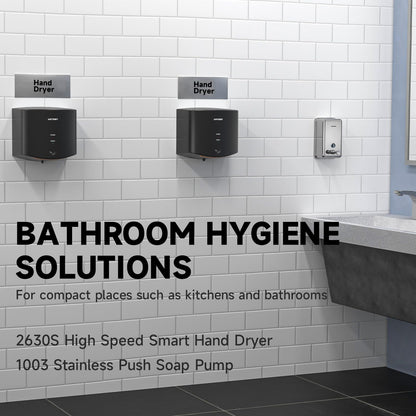 anydry 2630S Automatischer Händetrockner Wandmontage - Schwarz