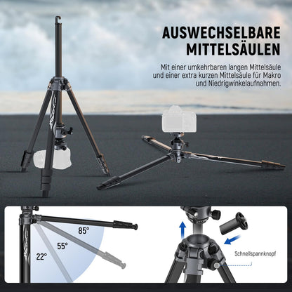 NEEWER LITETRIP LT07 Aluminium Reisestativ – Kugelkopf
