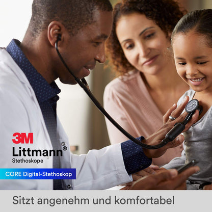 3M Littmann CORE Digital-Stethoskop 8490 – Schwarz, 69 cm