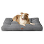 BEDSURE Hundekissen XL waschbar, Hundebett 111 x 89 cm grau – gepolsterte Hundematte mit getufteter Oberfläche