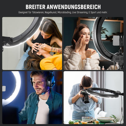 NEEWER 18" LED Ringleuchte mit Stativ – Dimmbar