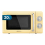 Cecotec Proclean 3010 Retro Mechanische Mikrowelle - Gelb 20L. Gelbe 20L Mikrowelle mit mechanischer Steuerung. Zum Erwärmen und Auftauen von Lebensmitteln.