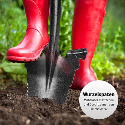 WALTER Spaten-Set 3-teilig, Kombispaten, Drainagespaten, Wurzelspaten