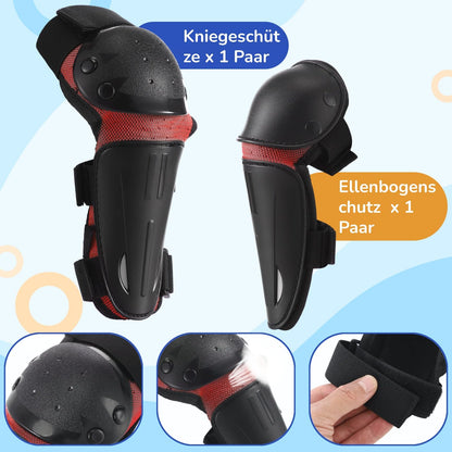 yeesport Kinder-Protektoren-Set Brustpanzer, Knie- und Ellbogenschoner
