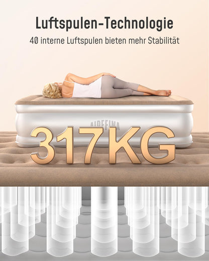 Airefina Luftbett 2 Personen selbstaufblasend - 203x152x40 cm