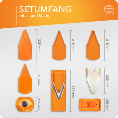 Börner Gemüsehobel V3 Gemüseschneider - Profi Set Orange