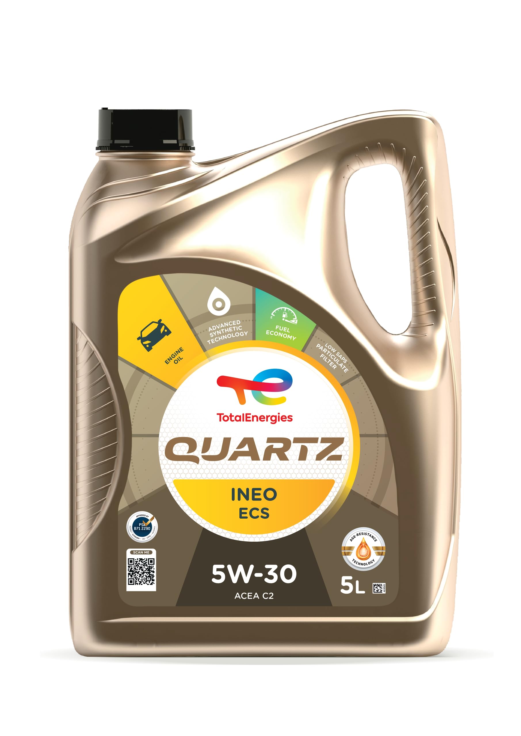 Total Quartz Ineo ECS 5W-30 Motorenöl, 5 Liter, ACEA C2