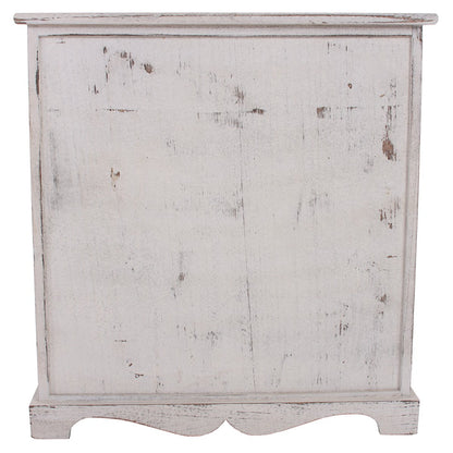 Mendler Kommode mit 3 Körben - Shabby-Look Weiss