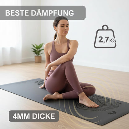 Yosana Yogamatte Naturkautschuk ECO PU Ultra Grip - 183x68cm 4mm