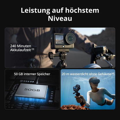 DJI Osmo Action 6 Erweiterte Combo, Action-Cam mit variabler Blende