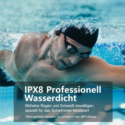 Sayrelances X7 Pro Knochenschall-Kopfhörer IPX8 mit MP3-Player 32GB