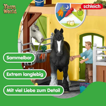 SCHLEICH Farm World Pferdestall 42485 – Spielset Bauernhof