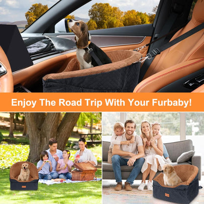 Vivifying Hundeautositz für kleine und mittelgrosse Hunde, braun
