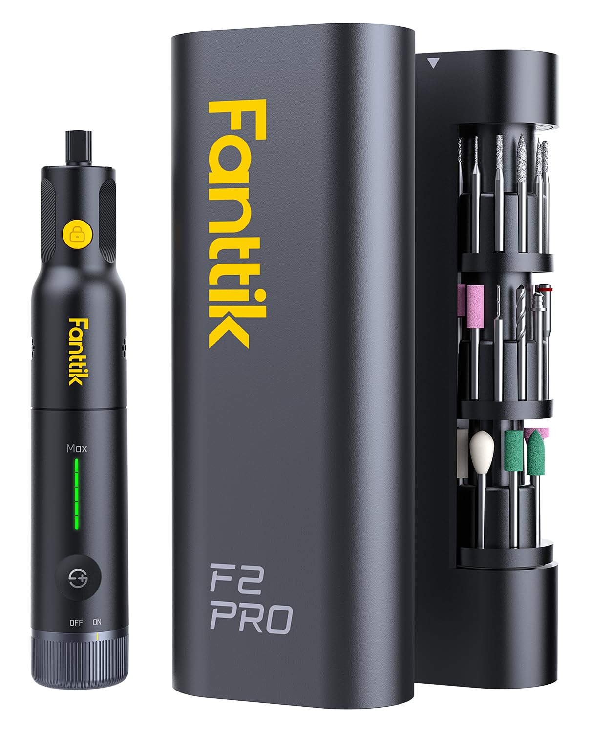 Fanttik F2 PRO Akku Multifunktionswerkzeug Set mit 55 Zubehörteilen und Aluminiumgehäuse