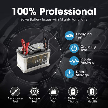 TOPDON BT200 Autobatterie Tester – Lade- & Anlasseranalyse