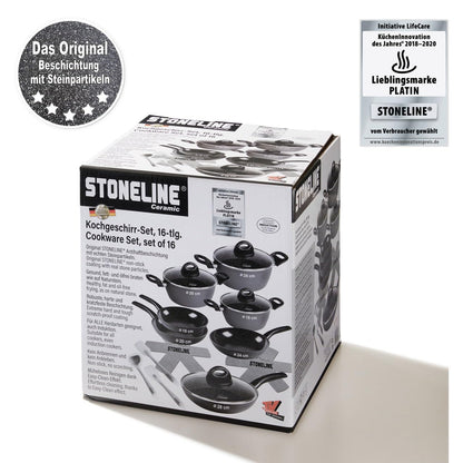 STONELINE Ceramic Kochgeschirr Set 16-teilig Induktion - Grau