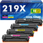 Cool Toner 219X 219A Toner 4er-Pack kompatibel für HP Color LaserJet, Kartuschen in Schwarz, Cyan, Magenta und Gelb