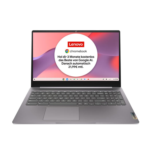 Lenovo Chromebook IdeaPad 3i - 15.6" Touch FHD, QWERTZ Grau. Laptop für webbasierte Anwendungen und Bildung.