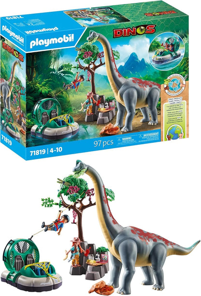 PLAYMOBIL Brachiosaurus-Begegnung mit Luftkissenboot Spielset 71819