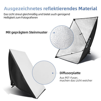 FGen Softbox Set LED 2x 50x70cm - 85W 2700-6400K