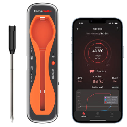 ThermoPro TempPro TP960 Grillthermometer kabellos mit Bluetooth, Sondenfühler und Booster