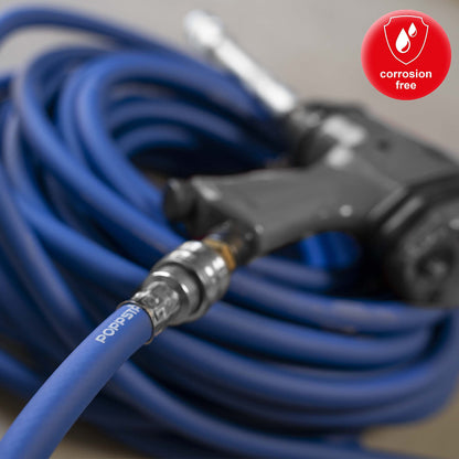 Poppstar Hybrid Druckluftschlauch 50m – 9,2mm blau